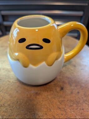 Yellow Gudetama Egg-Shaped Ceramic Mug